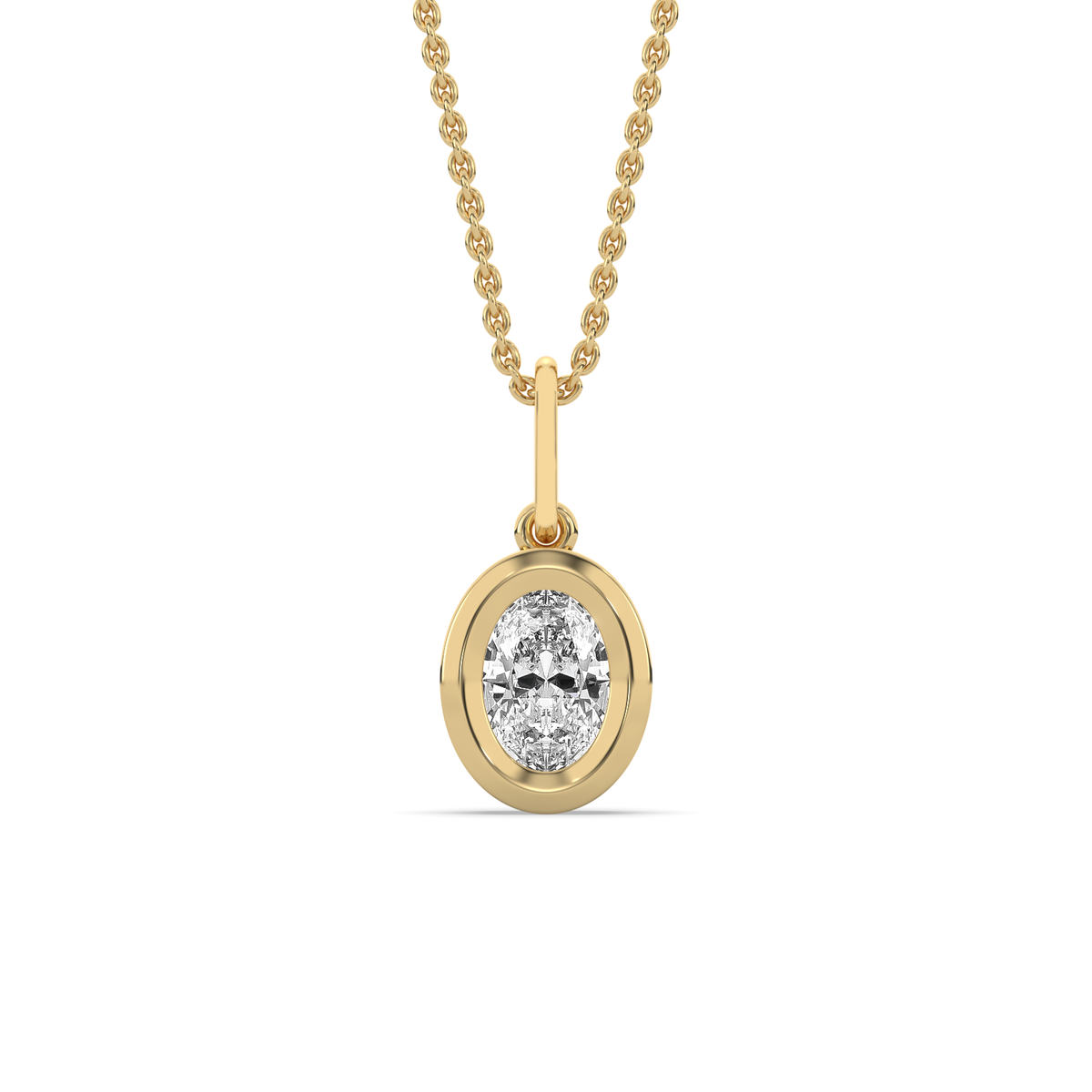 ALVA Oval Diamond Bezel Charm