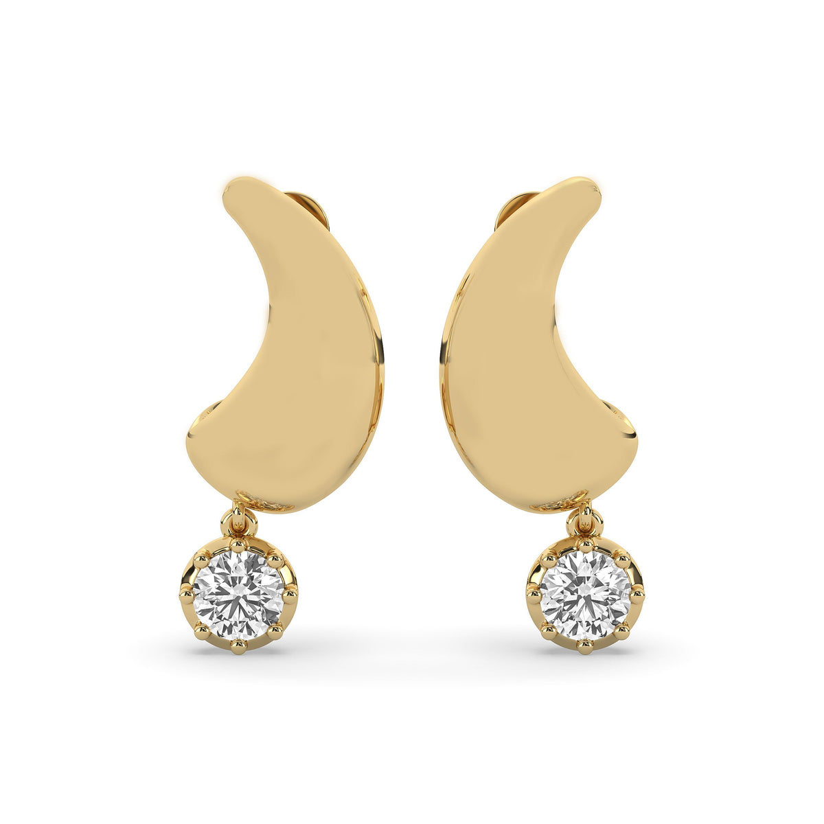 Diamond Drop Wave Earring