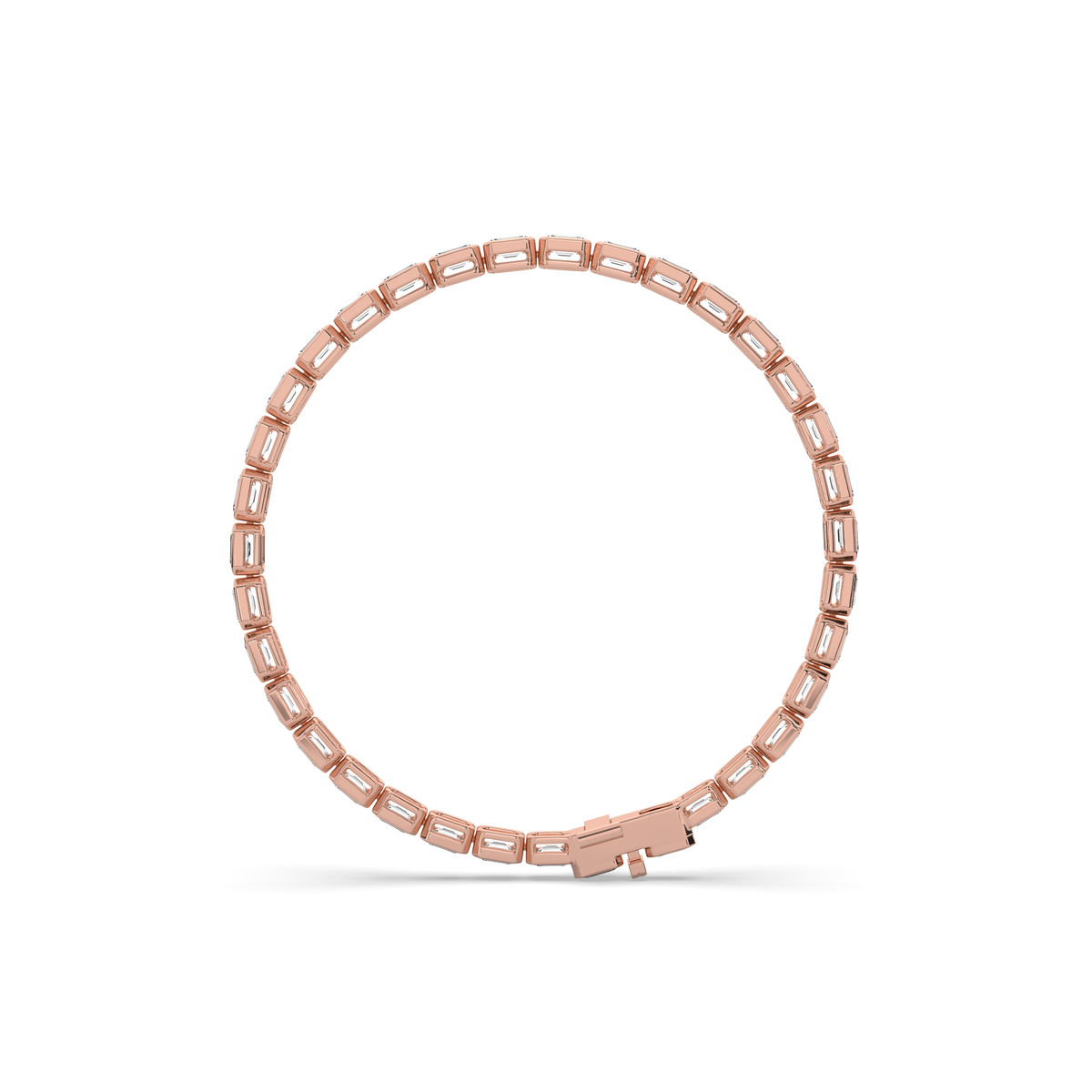 Emerald Diamond Bezel Tennis Bracelet