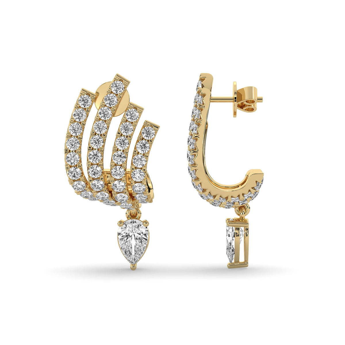 Pear Drop Jumbo Huggie Earring