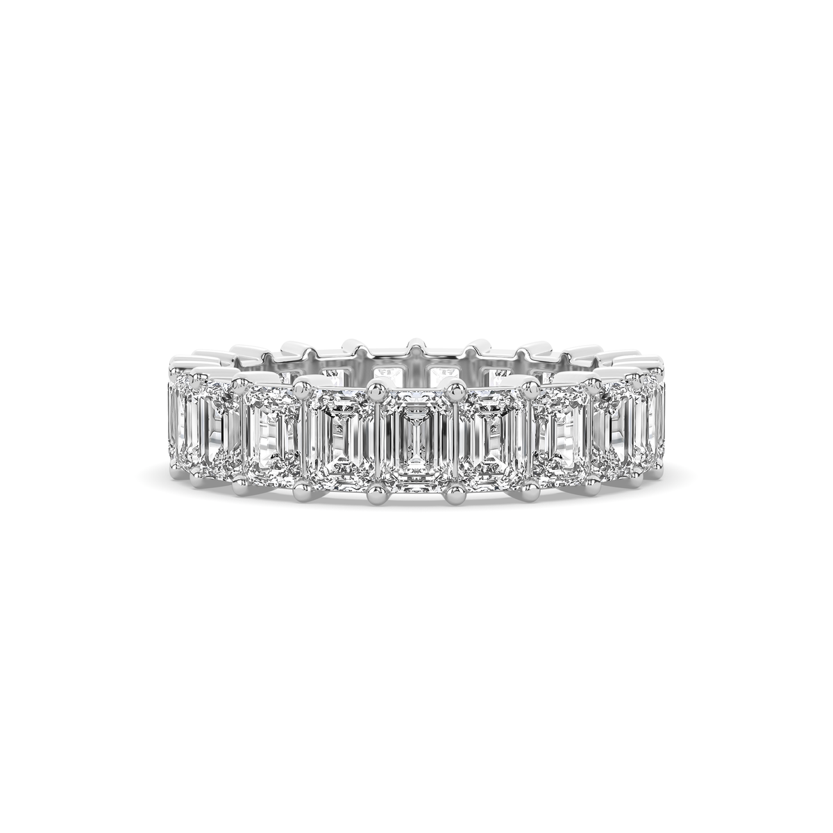 Emerald Cut Diamond Endless Love Eternity Band