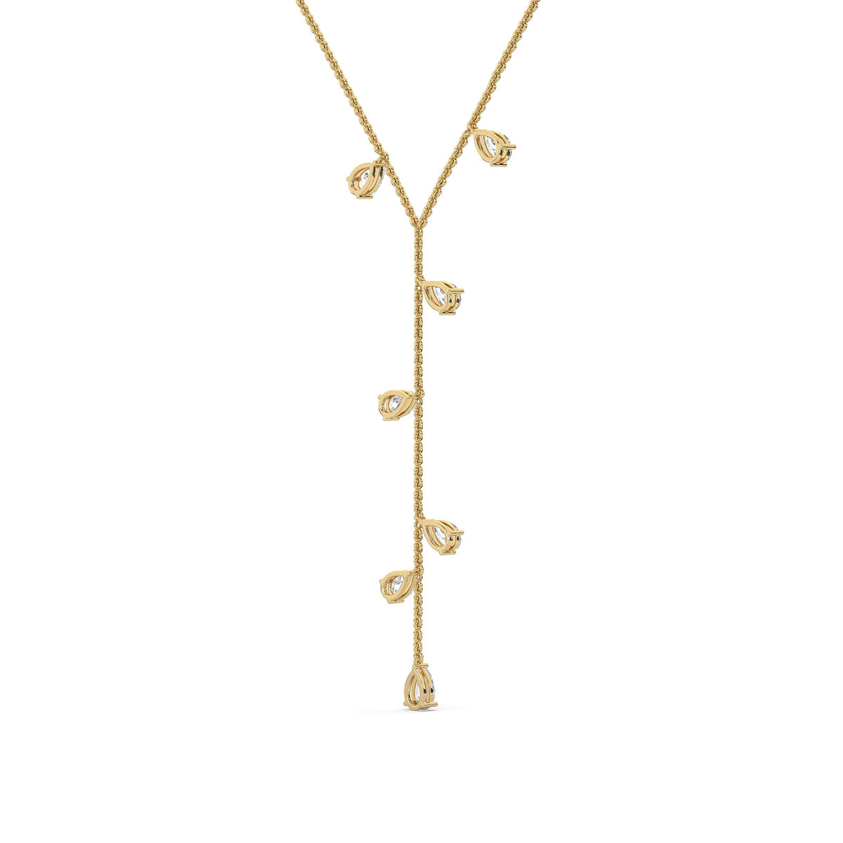 Pear Diamond Drop Lariat