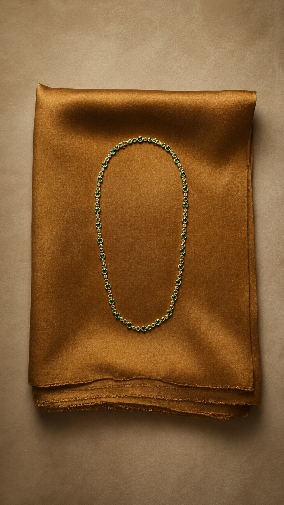 Emerald Tennis Bubble Necklace