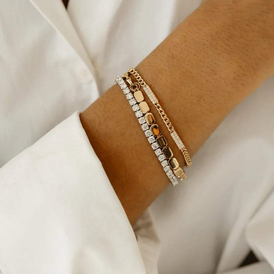Sylvie Rose Cuban Chain Bar Bracelet