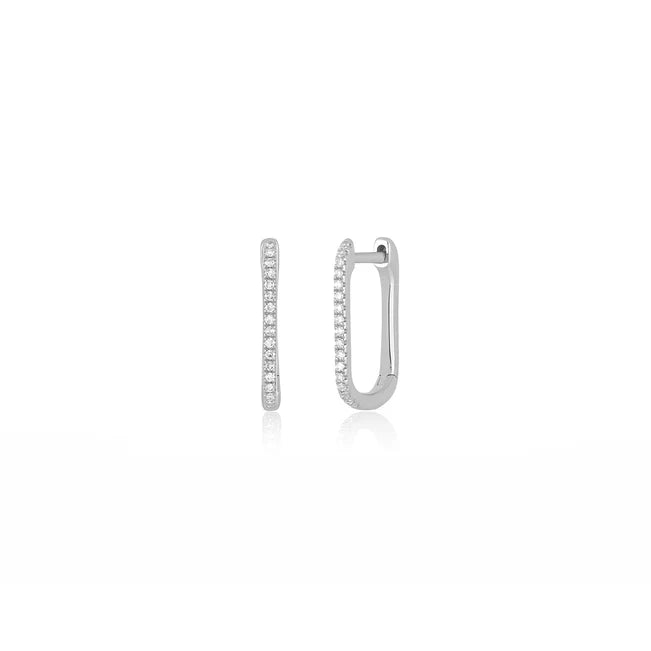 EF-Collection Diamond Lola Hoop Earrings