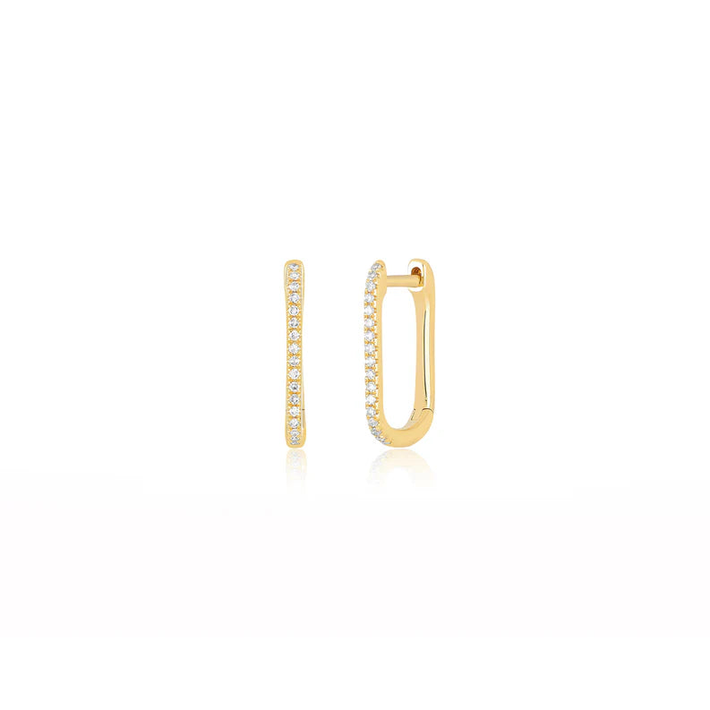 EF-Collection Diamond Lola Hoop Earrings
