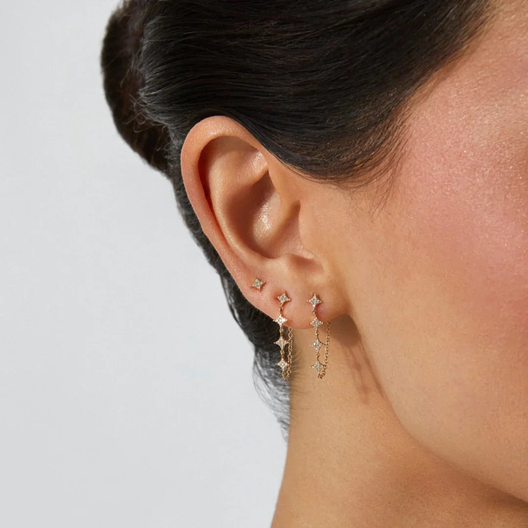 EF-Collection Diamond Sparkle Stud Earring