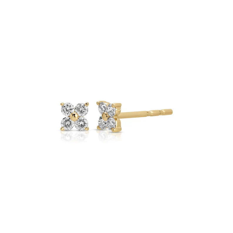 EF-Collection Diamond Fleur Stud Earring