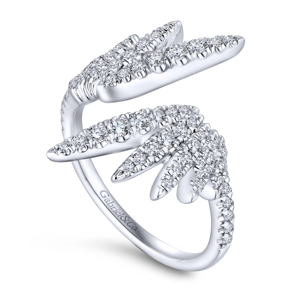 Diamond Double Angel Wing Wrap Ring