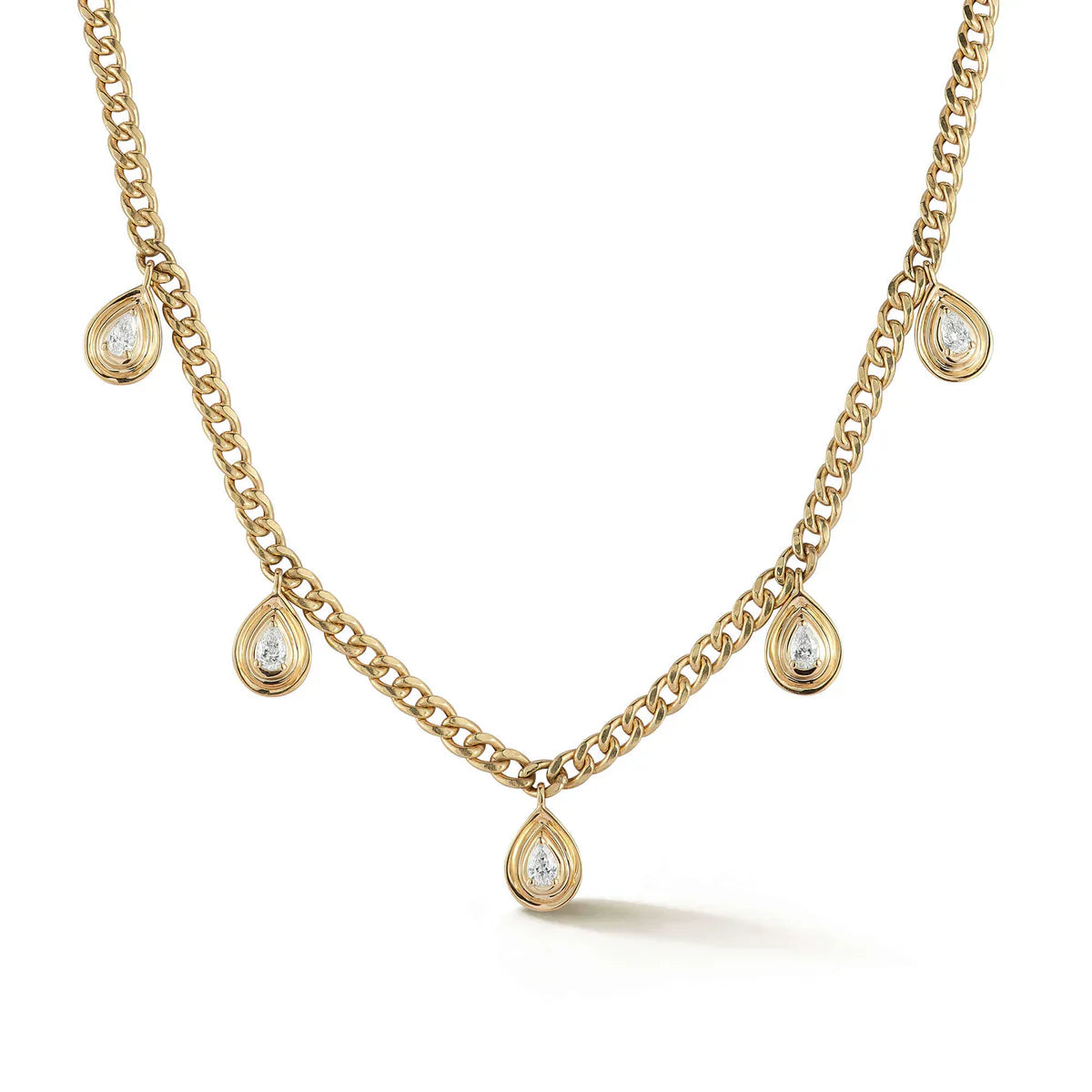 DRD Nana Bernice Cuban Chain Station Necklace