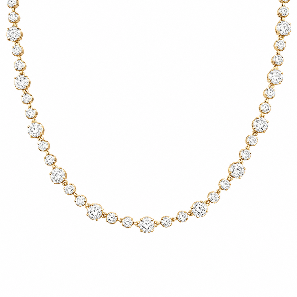Graduated Diamond Tennis Necklace