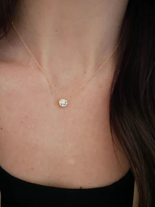 EF-Collection Daphne Emerald Cut Diamond Necklace