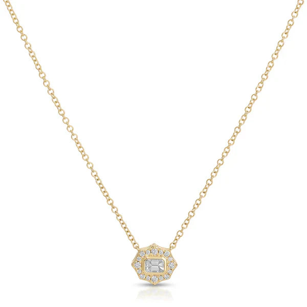 EF-Collection Daphne Emerald Cut Diamond Necklace