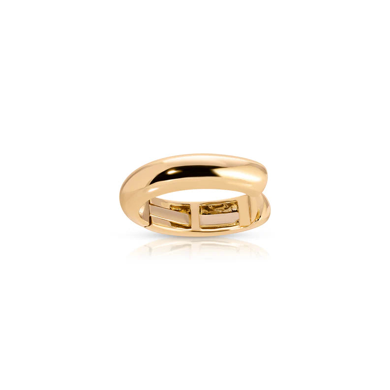 EF Collection Jumbo Sasha Ear Cuff in rose gold displayed on white background