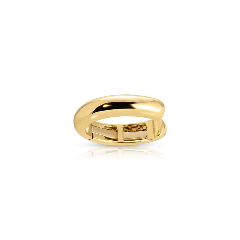 EF Collection Jumbo Sasha Ear Cuff in yellow gold displayed on white background