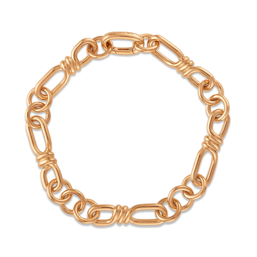 Rosario Navia Twist Bracelet in rose gold on white background
