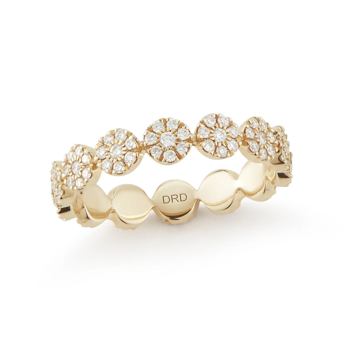 Dana Rebecca Designs Taylor Beth Eternity Band Ring in yellow gold on white background