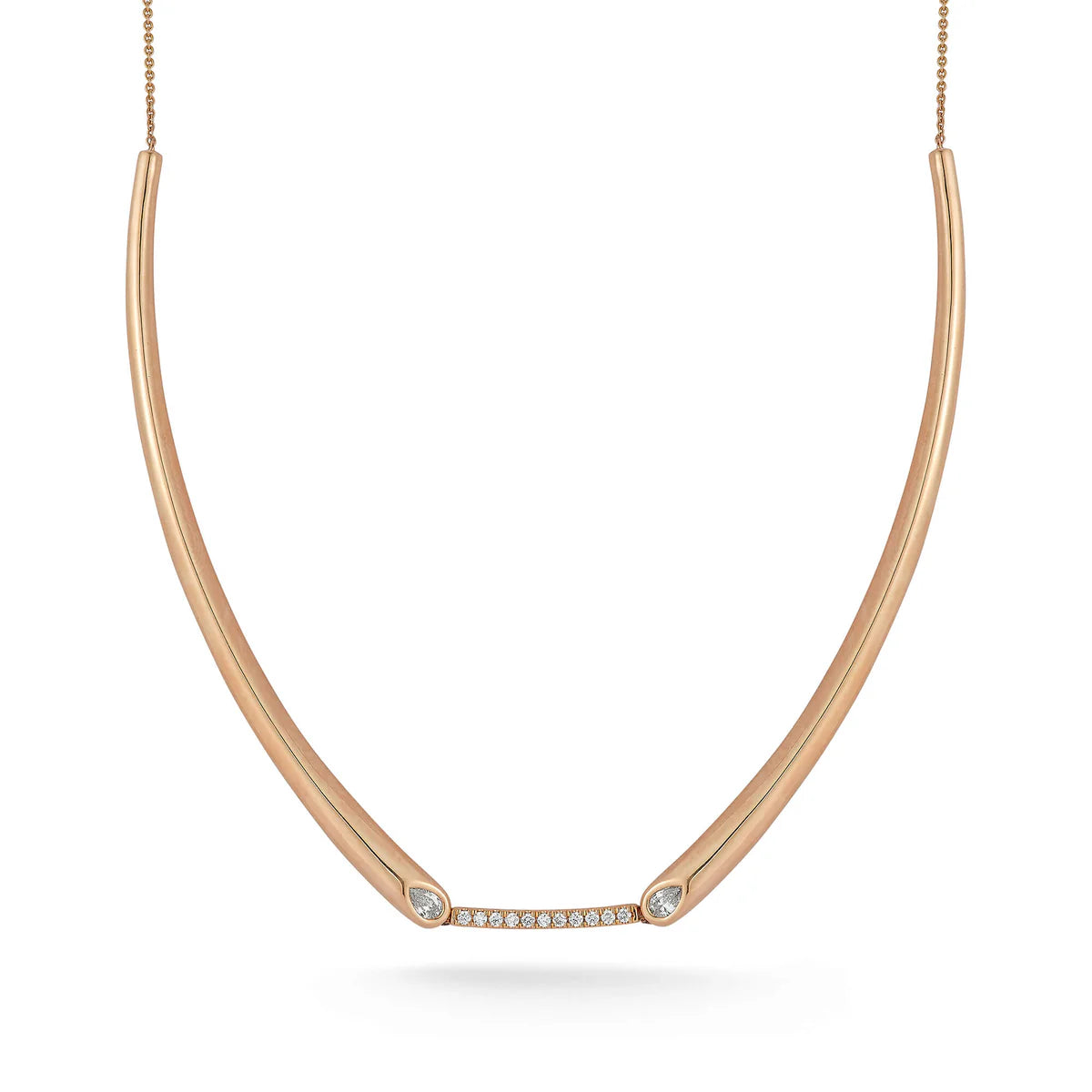 Dana Rebecca Designs Taylor Elaine Collar Necklace in rose gold on white background