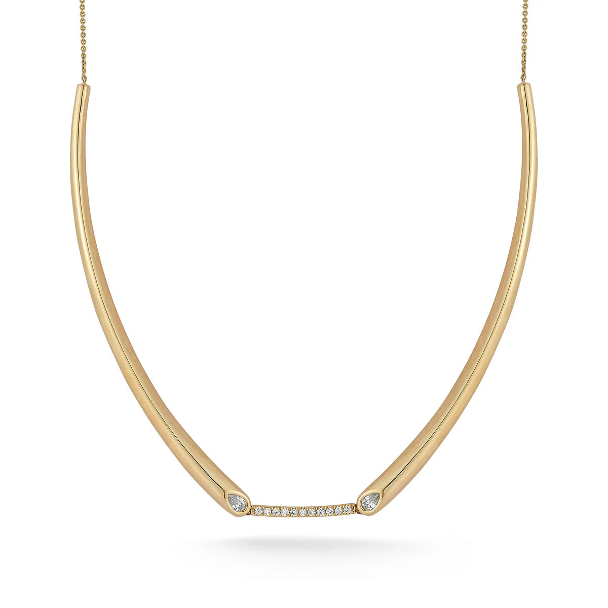 Dana Rebecca Designs Taylor Elaine Collar Necklace in yellow gold on white background