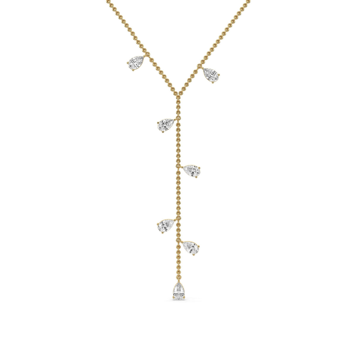 Pear Diamond Drop Lariat