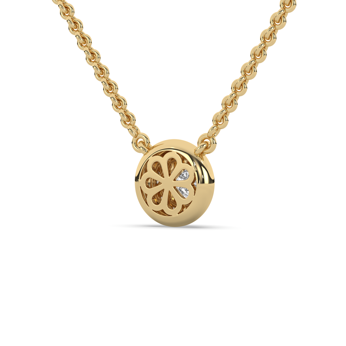 Diana Diamond Halo Pendant Necklace