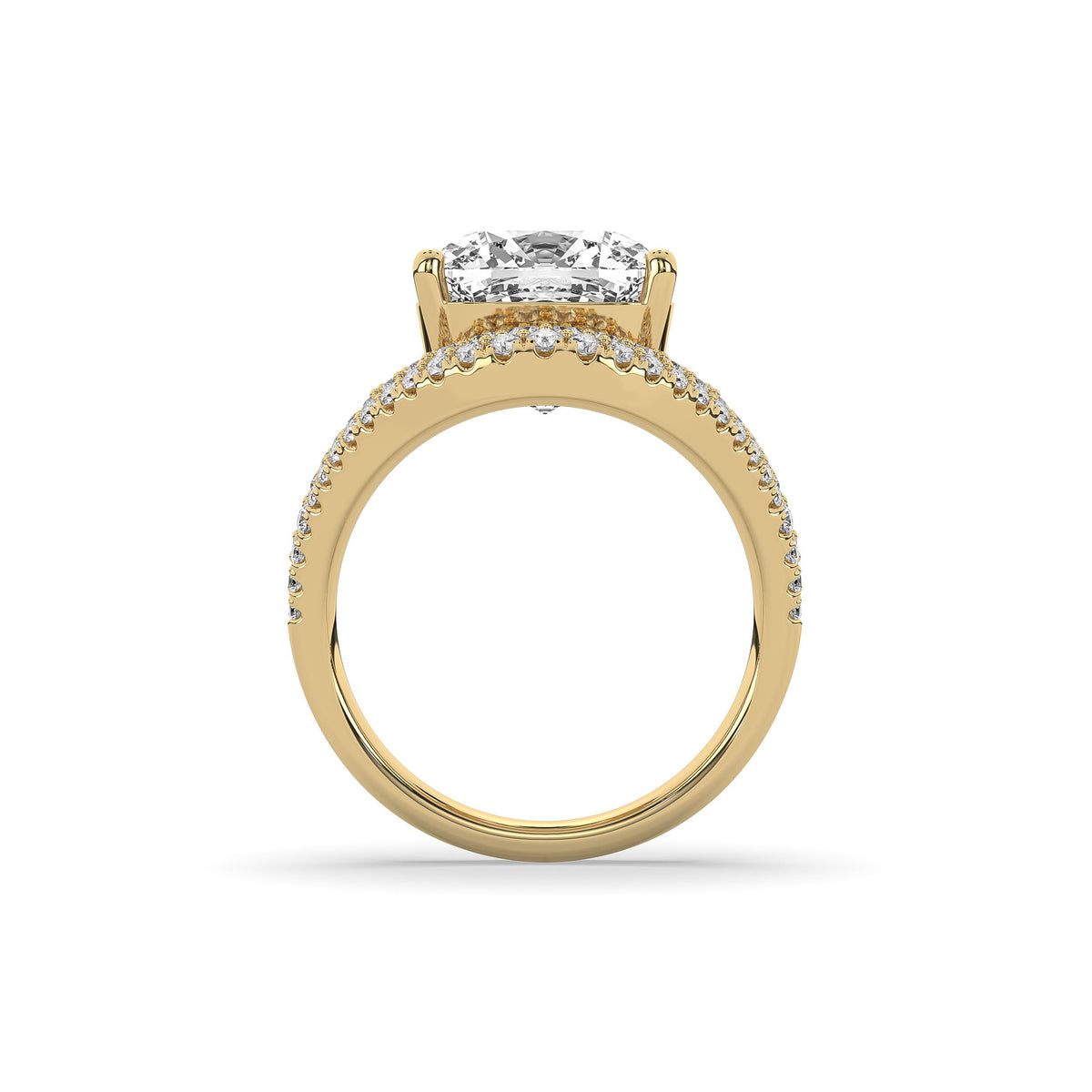 Old Mine Diamond Wave Ring