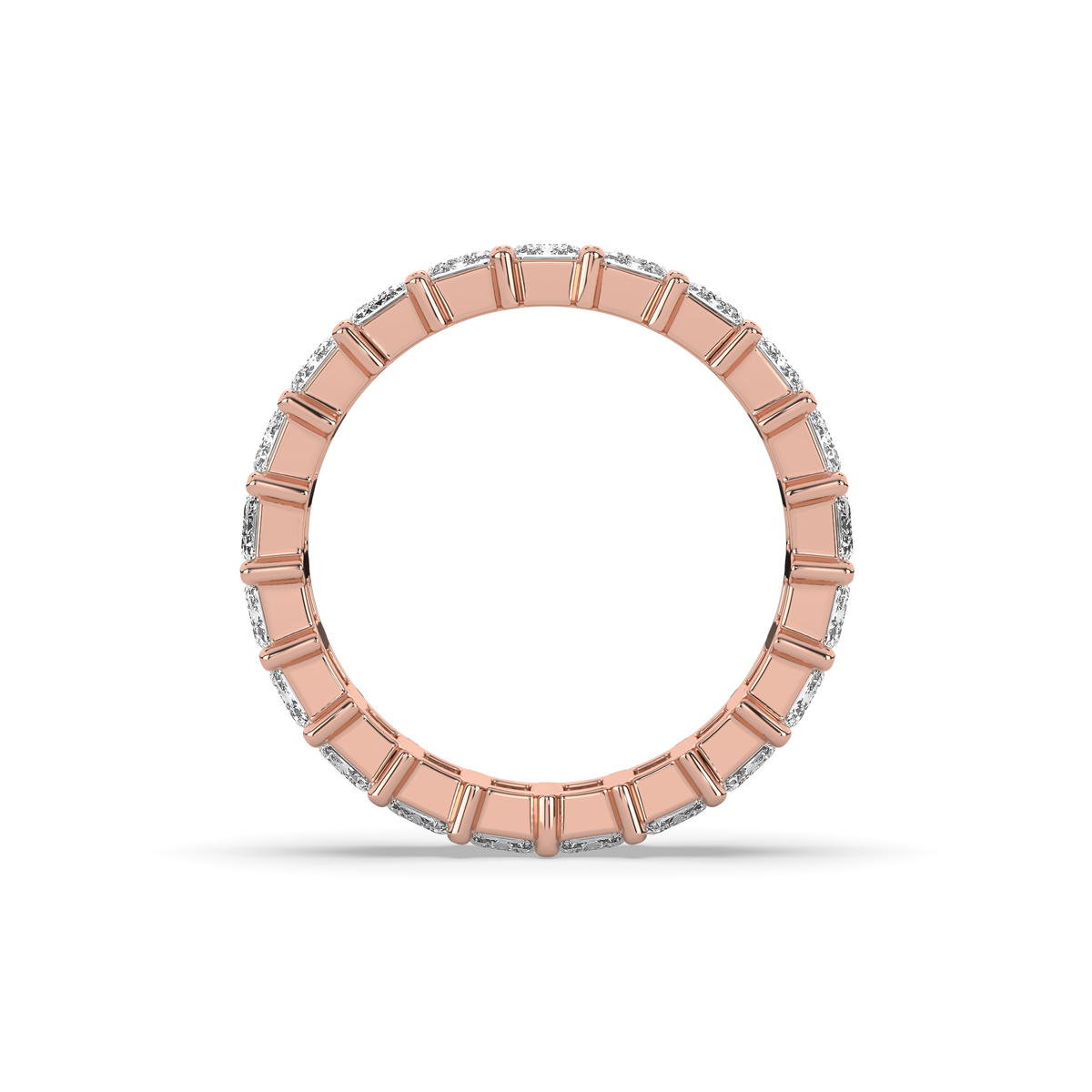Emerald Cut Diamond Endless Love Eternity Band