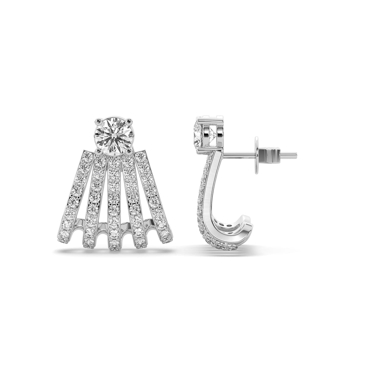 Diamond Top Multi Huggie Earring