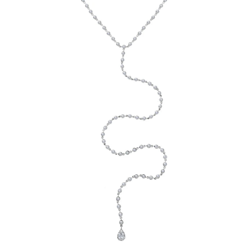 Meira T Long Bezel Diamond Lariat