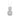 LADIES PENDANT WITH CHAIN 0.50CT ROUND/BAGUETTE DIAMOND 14K WHITE GOLD