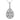 LADIES PENDANT 0.50CT ROUND/BAGUETTE DIAMOND 10K WHITE GOLD