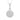 LADIES PENDANT WITH CHAIN 0.20CT ROUND/BAGUETTE DIAMOND 10K WHITE GOLD