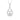 LADIES  PENDANT WITH CHAIN 0.25CT ROUND/BAGUETTE DIAMOND 10K WHITE GOLD