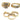 UNISEX TRIOS SET 0.50CT ROUND DIAMOND 10K YELLOW GOLD