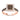 LADIES RING 0.75CT DARK BROWN/ROUND DIAMOND 14K ROSE GOLD