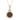 LADIES PENDANT 0.35CT WITH CHAIN DARK BROWN/ROUND DIAMOND 14K ROSE GOLD
