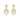 LADIES EARRINGS 0.25CT ROUND DIAMOND 14K YELLOW GOLD