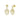 LADIES EARRINGS 0.25CT ROUND DIAMOND 14K YELLOW GOLD