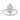 LADIES RING 0.50CT ROUND/BAGUETTE DIAMOND 14K WHITE GOLD