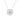 LADIES PENDANT WITH CHAIN 0.25CT ROUND DIAMOND 14K WHITE GOLD