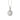 LADIES PENDANT WITH CHAIN 0.10CT ROUND DIAMOND 14K WHITE GOLD