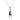 LADIES PENDANT WITH CHAIN 0.62CT ROUND/BLUE SAPPHIRE/RUBY DIAMOND DIAMOND 14K YELLOW GOLD (CENTER STONE MARQUISE/ROUND DIAMOND 0.50CT)