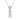 LADIES NECKLACE 0.10CT ROUND DIAMOND 14K WHITE GOLD