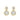 LADIES EARRINGS 0.13CT ROUND DIAMOND 14K YELLOW GOLD