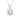 SOLITAIRE LADIES PENDANTS WITH CHAIN 0.25CT ROUND DIAMOND 14K WHITE GOLD