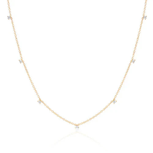 EF-Collection 7 Prong Set Diamond Necklace