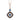 LADIES PENDANT WITH CHAIN 0.55CT ROUND/BLUE/DARK BROWN 14K ROSE GOLD (SI QUALITY)