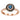 LADIES RING 0.55CT ROUND DARK BROWN/BLUE DIAMOND 14K ROSE GOLD (SI QUALITY)