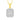 LADIES PENDANT WITH CHAIN 0.50CT ROUND/BAGUETTE DIAMOND 14K YELLOW GOLD