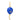 Onirikka Balloon Charm in 18k yellow gold with blue enamel and blue sapphire gemstone, playful luxury charm from the Nostalgia Collection.